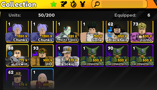 SOLD - Selling Anime Adventure - Lv210, Gojo Limitless 3, Shiny Lucy, 55k  Gems - EpicNPC